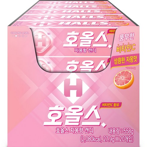 호올스 스틱 자몽 캔디, 27.9g, 20개
