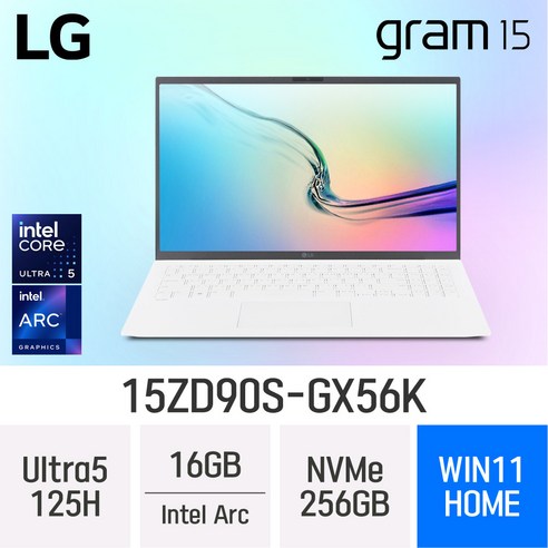 LG전자 2024 그램15 15ZD90S-GX56K, WIN11 Home, 16GB, 256GB, 화이트