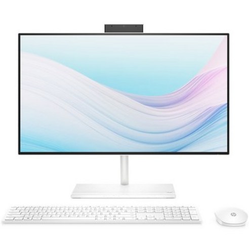 올인원컴퓨터 HP 일체형 PC Starry White HP All-in-One Desktop 24-ck0000kl (셀러론-J4025 60.5cm WIN11 Pro RAM 4GB NVMe 256GB) + 키보드 + 마우스, HP All-in-One 24 – ck0000kl, 기본형