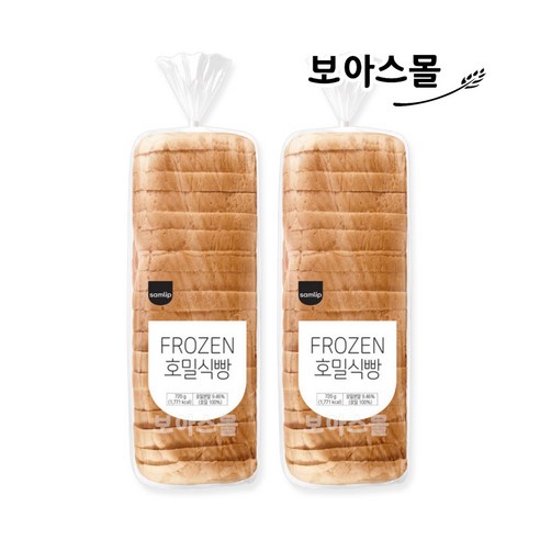 삼립 냉동 호밀식빵 8봉/카페 토스트 샌드위치 대용량 빵, 720g, 8개