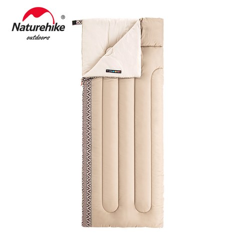 네이처하이크 초경량 캠핑 차박 코튼 이불 NH침낭 사계절용 L150 NH20MSD05, 베이지, 1개