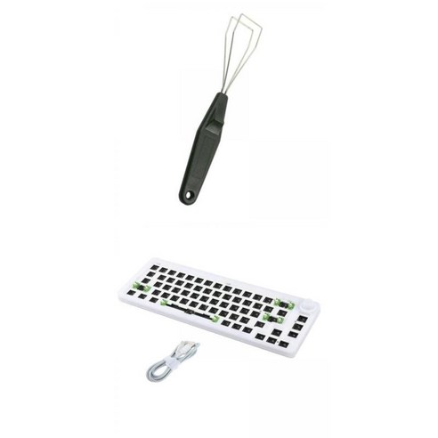 TM680 키보드 키트 클리어 화이트 + Keycap Puller, 설명한대로, 설명 된대로 +, 설명한대로