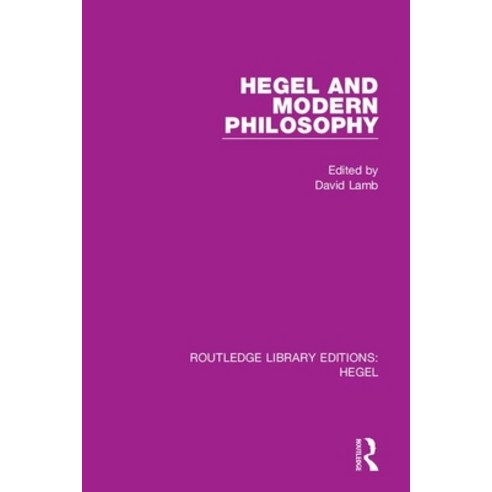 (영문도서) Hegel and Modern Philosophy Paperback, Routledge, English, 9780367408411