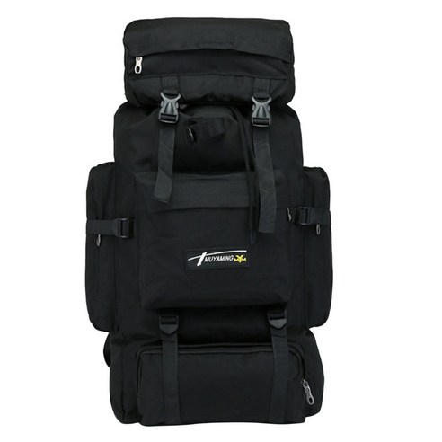 70L 대형 하이킹 백팩 야외 스포츠 방수 여행용 데이팩 - 블랙, 70x36x20CM, 나일론