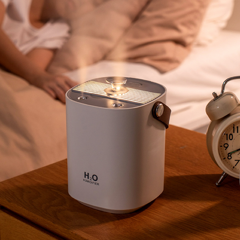 NUNUHANA 듀얼 분사로 무선 가습기 1200ml, 베이지