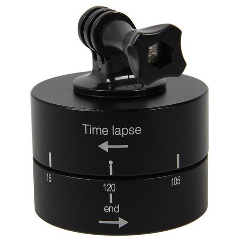 GOPRO ILDC에 대한 360도 패닝 회전 삼각대 시간 경과 안정제 어댑터, 보여진 바와 같이, 하나