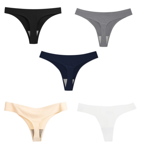 속옷 라인 없이 매끈한 핏! 비비에스 심리스 티팬티로 자신감을 더하세요.