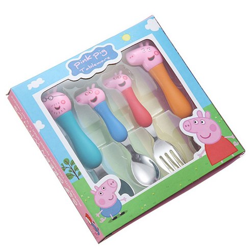페파피그 숟가락 포크로 즐겁고 안전한 아기 식사 시간을!