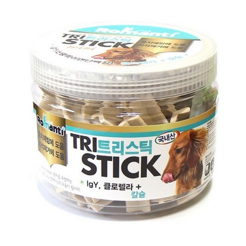 로만티 삼각 강아지 치약껌 300g, 혼합, 4개