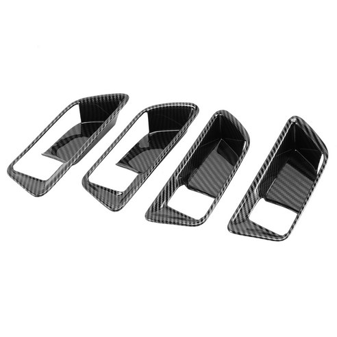 4pcs / lot 탄소 섬유 자동차 도어 핸들 컵 그릇 Toyota Harrier Venza Xu80 2020 2021 2022 내부 도어 핸들 보울 커버 RHD, 하나, 보여진 바와 같이