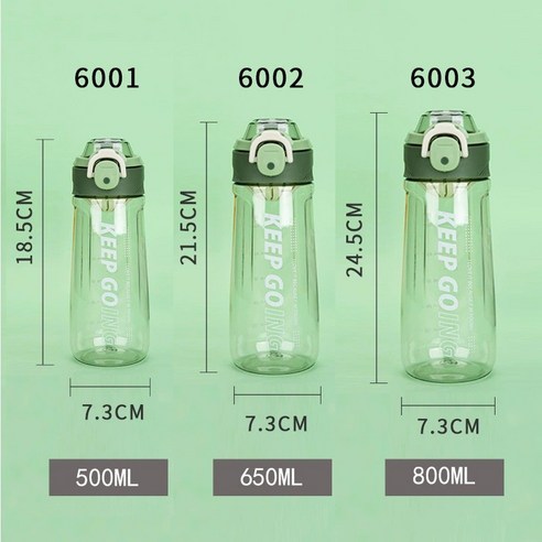 휴대용 눈금 플라스틱 대용량 스포츠 물컵, 6001민트, 500ml
