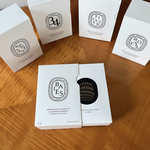 정품 딥디크 차량용방향제 선물용 (리필+케이스+쇼핑백) 베이, 세트(리필+케이스+쇼핑백), 1개 딥디크필로시코스