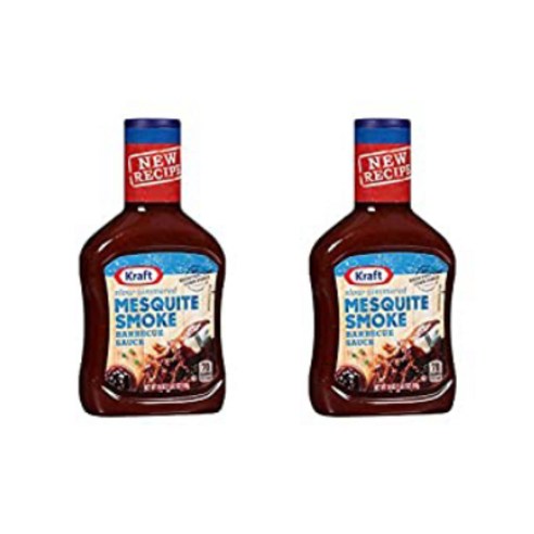 Kraft BBQ Sauce Mesquite Smoke 18oz 2 Pack 크래프트 바베큐 소스 메스키트 스모크 18온스 2팩, 2개, 510g