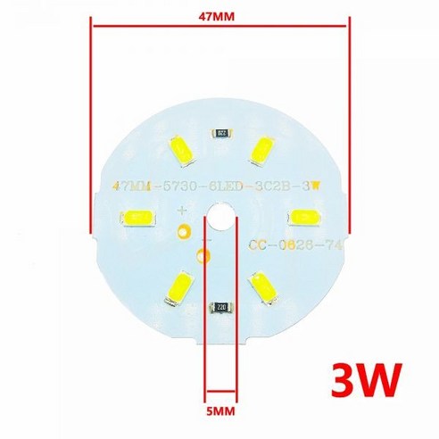 led모듈 5730 SMD LED 칩 조명 모듈 콜드 화이트 웜 다운라이트 스포트라이트 DIY용 DC 12V 3W 5W 7W 9W 12W 15W 21W 30W 45W 1 개, [01] 3W-47MM, [01] Cold White