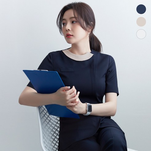 [더유니폼랩] 병원복 수술복 원무과 간호사 병원 유니폼 메디컬 상의
