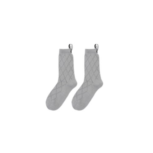 럭키슈에뜨 [Atelier] Label Point Lumi Socks 양말_LXLAM24810GYX 매장정품