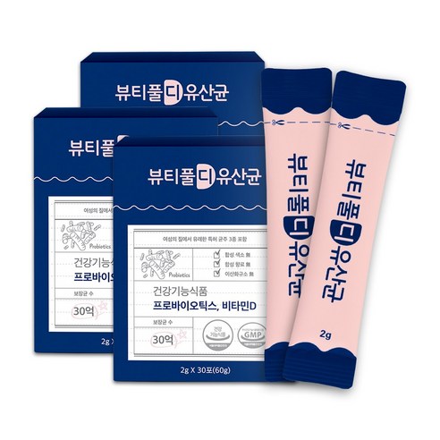 톡투허 뷰티풀D 임산부 여성 질 유래 유산균 뷰티풀디유산균, 30개입, 3개