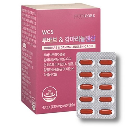 뉴트리코어 WCS 루바브 앤 감마리놀렌산 43.2g, 60정, 1개