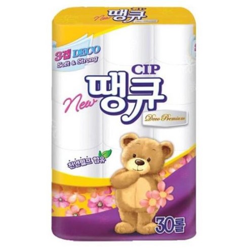 땡큐 데코 프리미엄 화장지 3겹 14m x 30롤, 땡큐3겹데코14m(30롤)