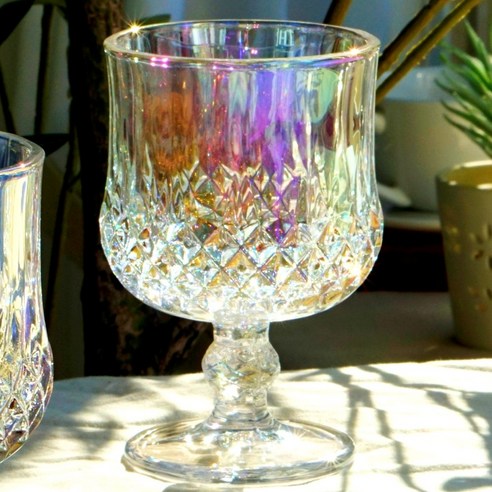 [OKㅣ강추] 아일럽 1+1 웨딩 오로라 홀로그램 고블렛 와인잔 물컵 [OKNOWㅣ추천상품]