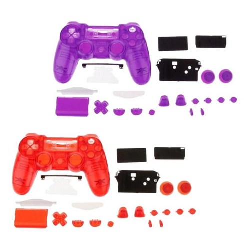Sony PS4 Playstation 4 Dualshock 4 용 2x 하우징 쉘 케이스 모드 키트 교체, 설명한대로, 여러 가지 색상, 설명한대로
