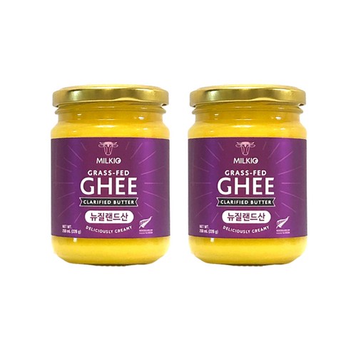 (뉴질랜드) 밀키오 목초사육 방탄커피 기버터 Ghee 226g (250mL) x 2개, 1세트