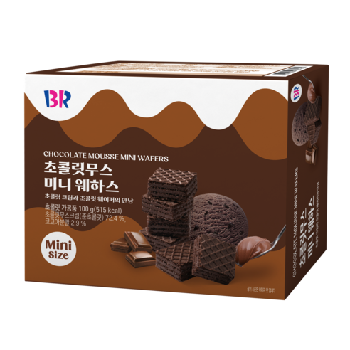 [배스킨라빈스] 초콜릿무스 미니 웨하스 100g x 1개