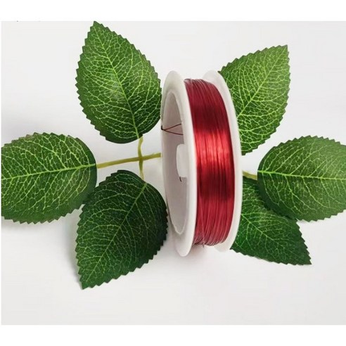 부드러운 철 와이어 0.3mm x 50m, 04 레드, 1개