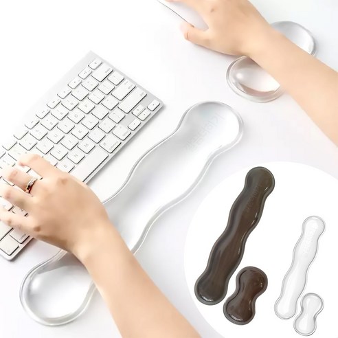 깔끔더하기 키보드 마우스 손목 받침대 패드, 1개, 블랙L