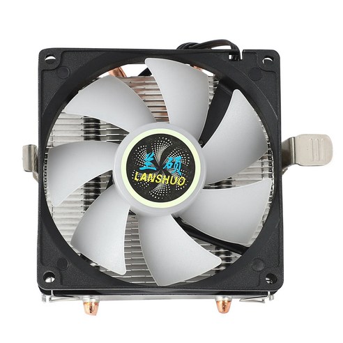 Monland 사일런트 CPU 쿨러 LGA/2011/115X/775 3 핀 PC 냉각 라디에이터 2 구리 튜브 LED 팬, 검은 ...