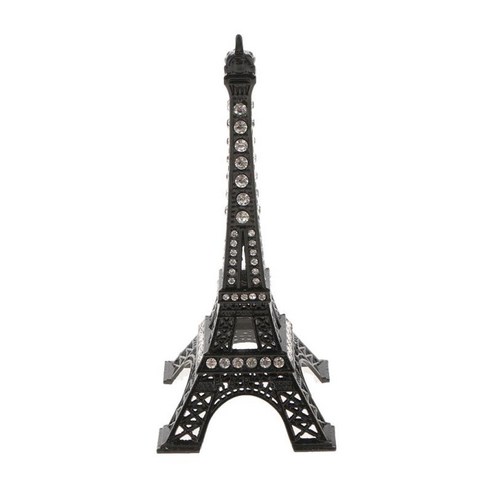 100% 금속 합금 에펠 탑 모델 동상 케이크 토퍼 홈 오피스 장식을위한 우아한 선물, L_Black, 설명