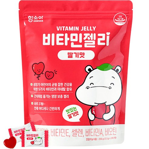 함소아 비타민젤리 딸기맛, 250g, 1개