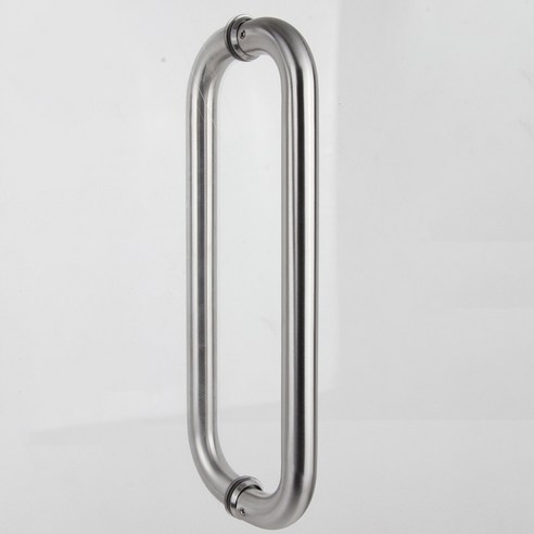 강화 도어 손잡이 밴딩 스텐 센터 340mm, 25파이, 1세트 문고리