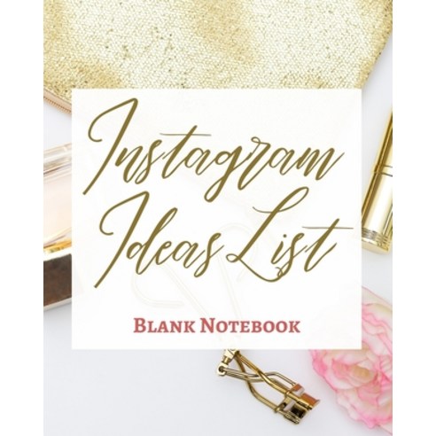 Instagram Ideas List - Blank Notebook - Write It Down - Pastel Rose Gold Pink - Abstract Modern Cont... Paperback, Blurb, English, 9781034268857