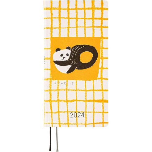 호보니치테초 HOBONICHI 2024다이어리 수첩 Love it(판다) 슬림형, 일본어판