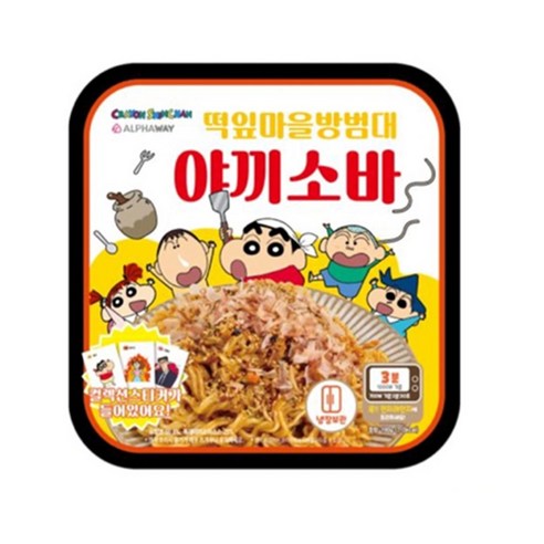 짱구 떡잎마을방범대 야끼소바 스티커띠부씰포함 160g, 9개