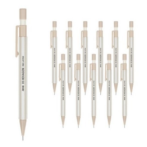 자바펜 헥사곤 샤프 베이지, 0.5mm, 24개