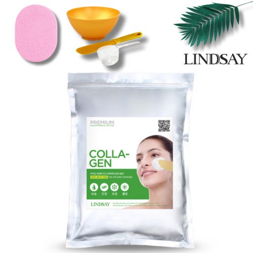 린제이 모델링팩 에스테틱 피부관리샵용 1kg 팩도구 4종 세트, 콜라겐, 1개, 1개입