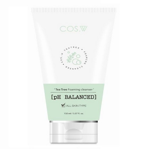 [코스더블유] 티트리 포밍 클렌저 약산성 폼클렌징 150ml 클렌징폼, 150ml, 1개 - 클렌징 폼 | 쿠팡