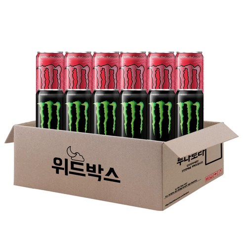 [위드박스] 몬스터 에너지 드링크 355ml 12개(그린6+펀치6)  Best 5