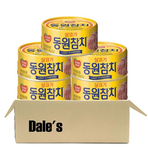 데일즈기획 동원 참치 라이트 스탠다드, 100g, 5개