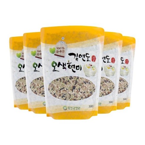 김연도 오색현미 500g, 5개