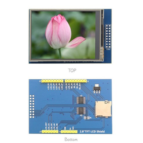 2.8인치 TFT LCD 디스플레이 모듈 ILI9341 RGB 65K컬러 터치 아두이노 호환 320x240 8비트 병렬 SPI LCD SY2808-44G