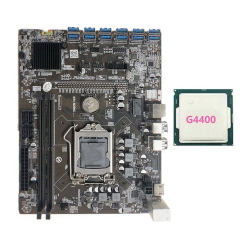 B250C BTC 마더 보드 G4400 CPU LGA1151 12xpcie USB 3.0 그래픽 카드 슬롯은 BTC 용 DDR4 DIMM RAM을 지원합니다., 보여진 바와 같이, 하나