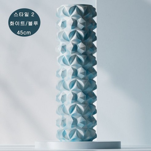 티지피 크리스탈 3D 돌기 EVA 폼롤러, 스타일1(화이트+블루)