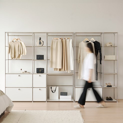 좁은 공간을 넓게, 발렌 모듈 옷장으로 스타일리시한 드레스룸 완성!