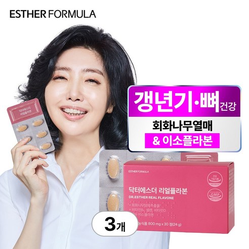 여에스더 리얼플라본 회화나무열매추출물 갱년기 영양제, 30정, 3박스