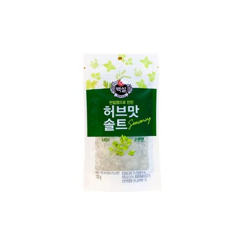 CJ제일제당 백설 천일염 허브맛 솔트 순한맛100g, 100g, 3개