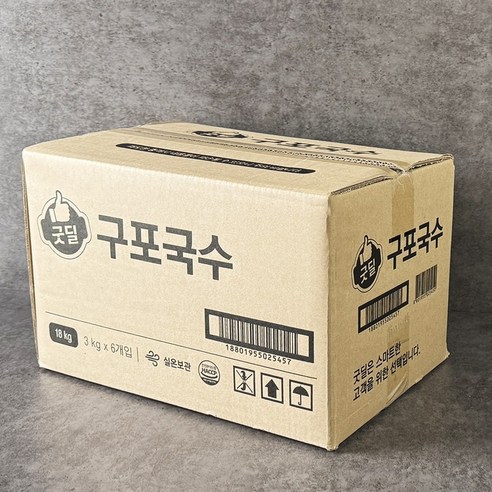 구포국수 굿딜 면발이 쫄깃하고 매끄러운 맛, 3kg, 6개