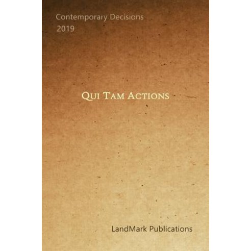 (영문도서) Qui Tam Actions Paperback, Independently Published, English, 9781791935757